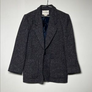 Nordstrom Vintage Women’s Dark Gray Tweed Blazer Jacket